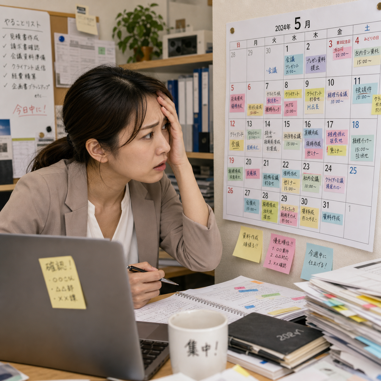 忙しそうなスケジュール管理