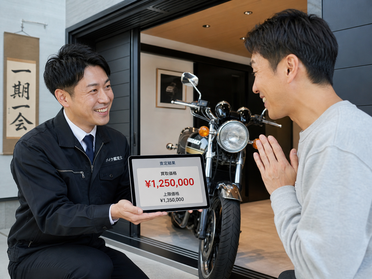 高価買取の提示シーン