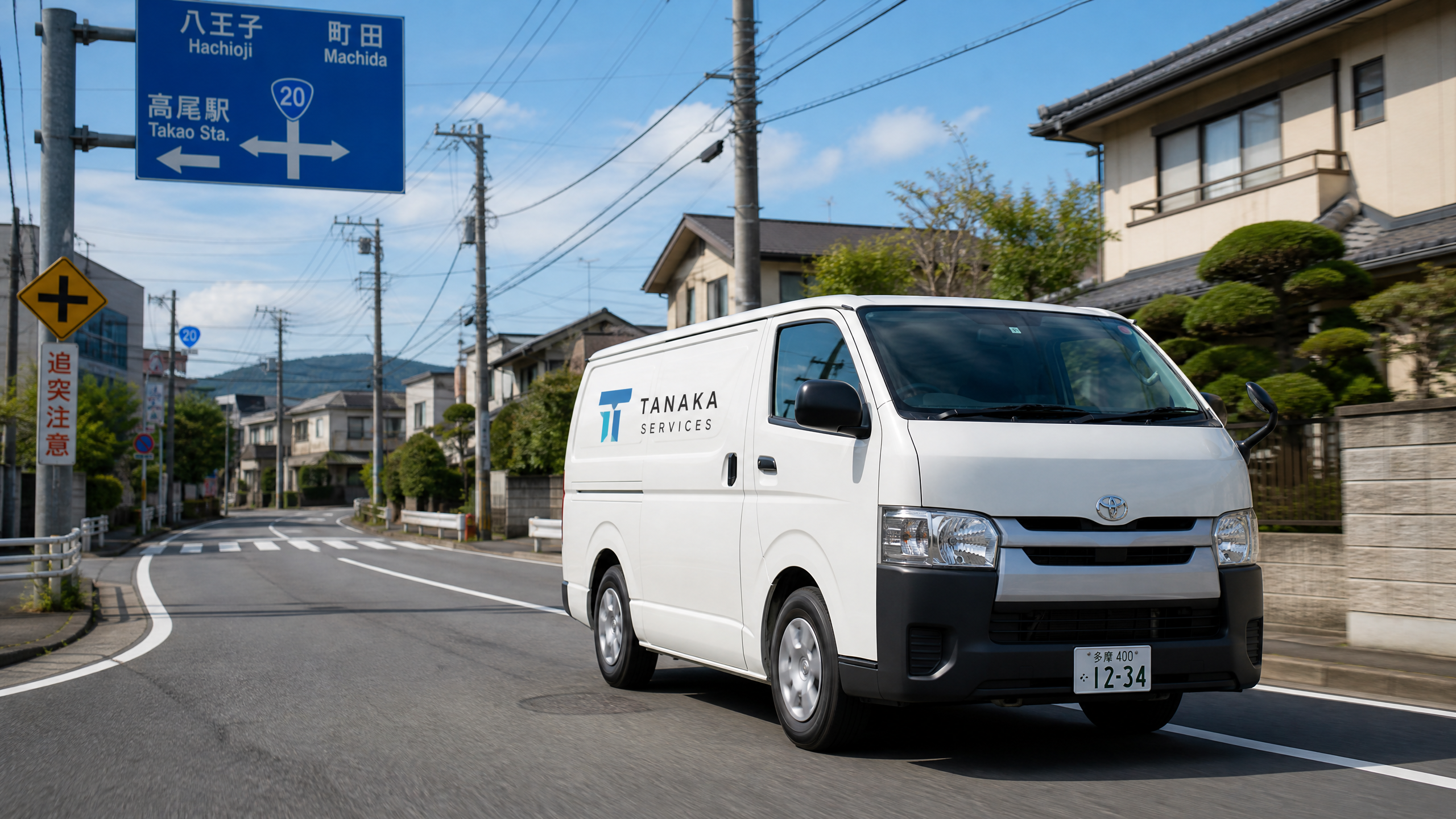出張査定車の走行シーン